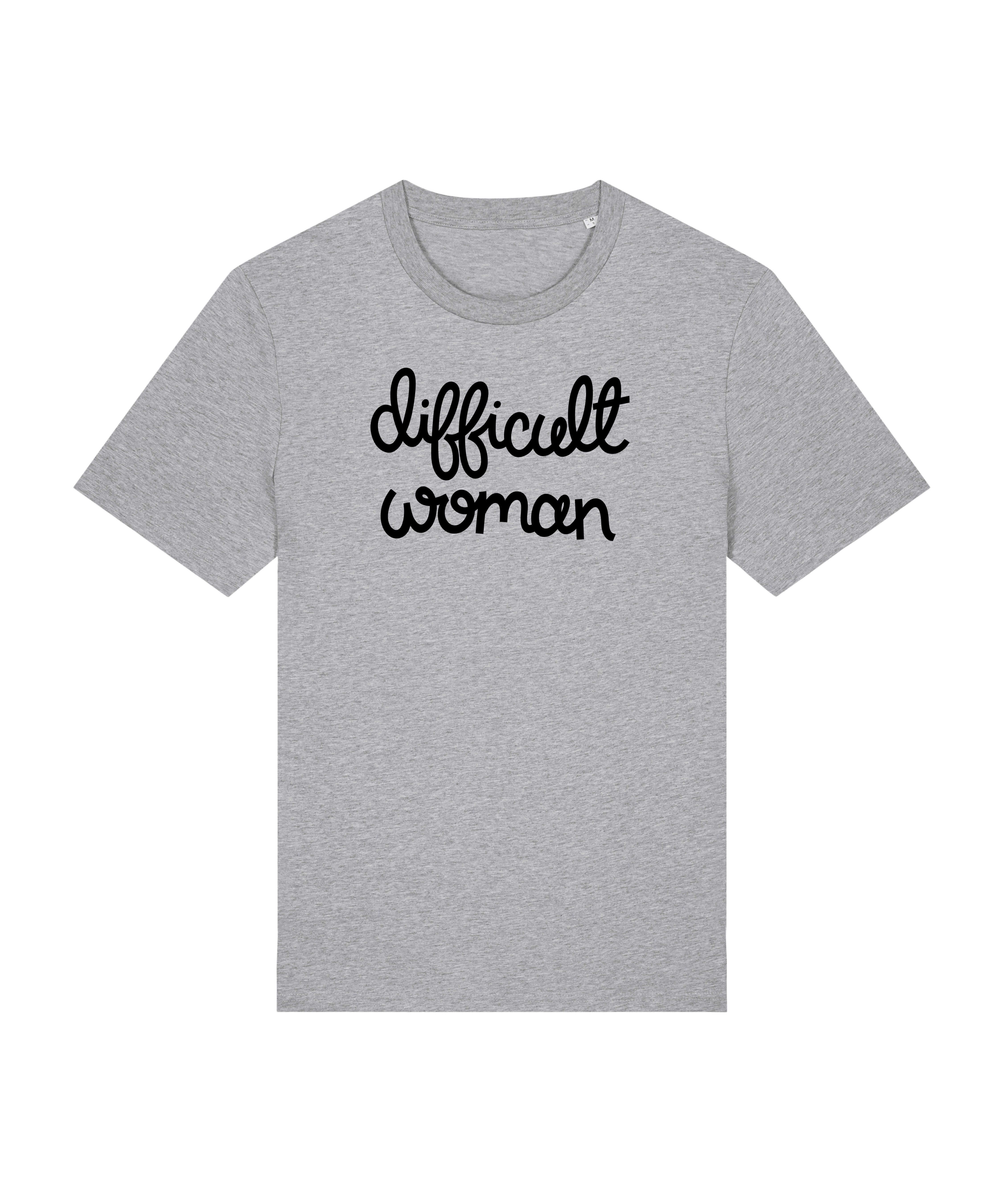 grey difficult woman tee