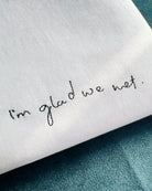 i’m glad we met handwriting embroidered tee mother’s father’s valentine anniversary gift