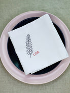 Fir design custom embroidered Christmas napkin 