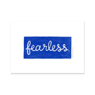 Blue fearless giclee art print for gallery walls and home decor