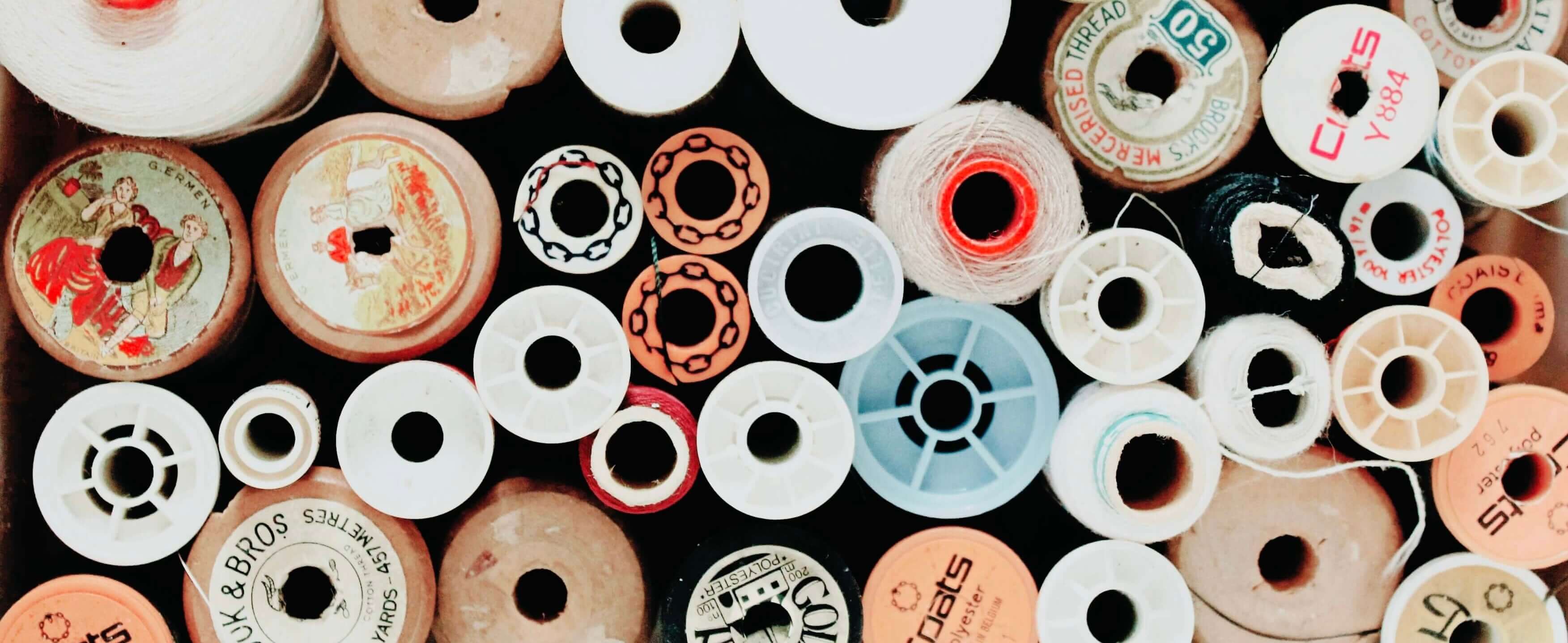 vintage embroidery spools