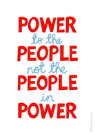 power to the people giclee art print 