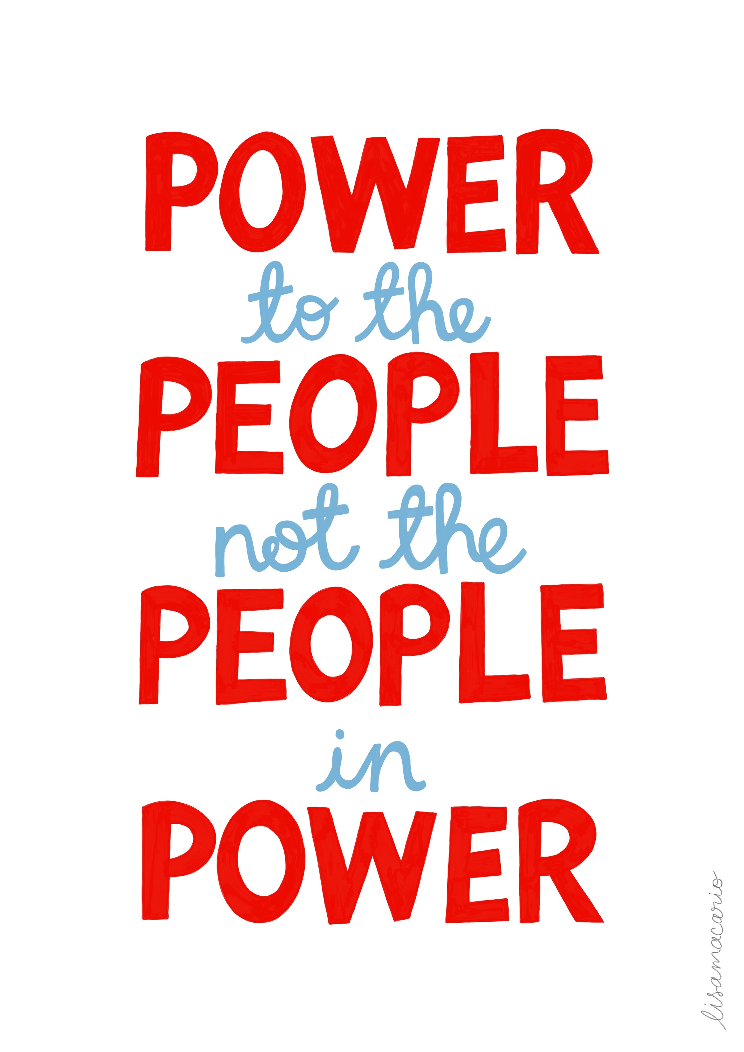power to the people giclee art print 